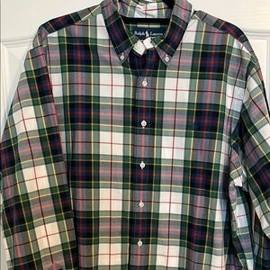 Ralph Lauren Multicolor Plaid Casual Button Down Shirt